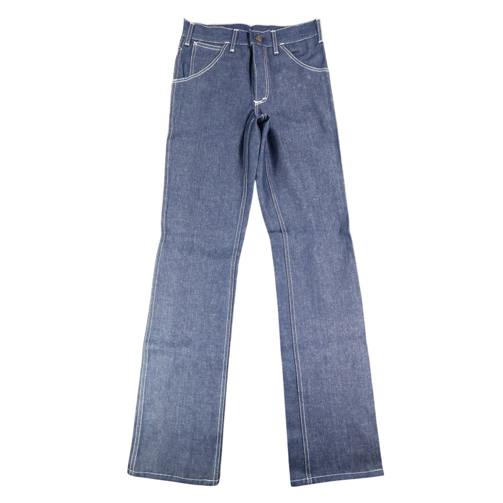Key Jeans Vintage Womens 27 L Blue Red Embroidered Flare Jeans NWT